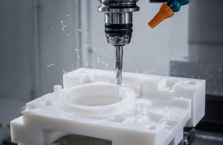 CNC-fresing av plastdeler i PE og POM