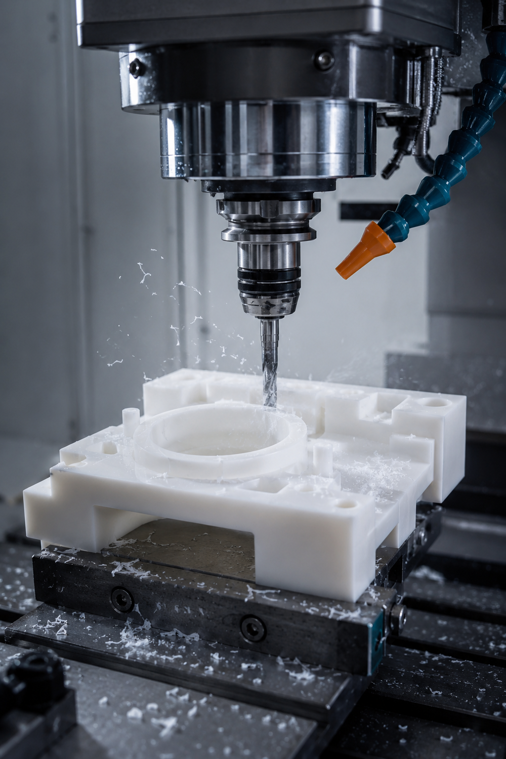 CNC-fresing av plastdeler i PE og POM